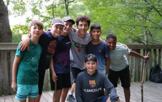 a group of people posing for a photo