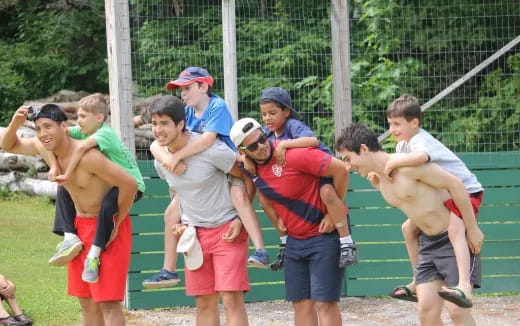 a group of men playing football