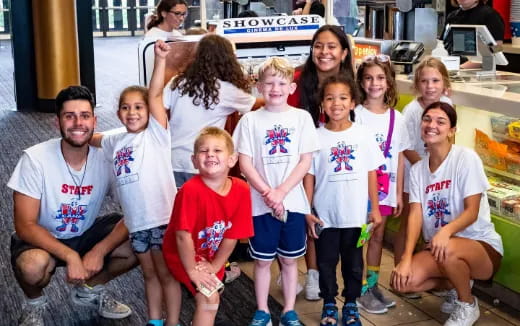 a group of people posing for a photo