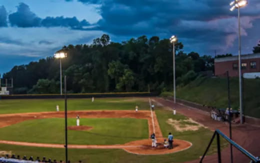 a baseball game in progress