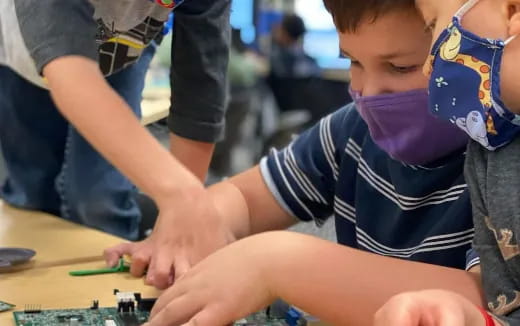 a child playing with a toy
