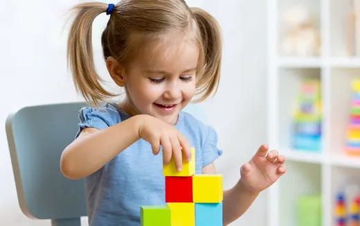 a child playing with a toy