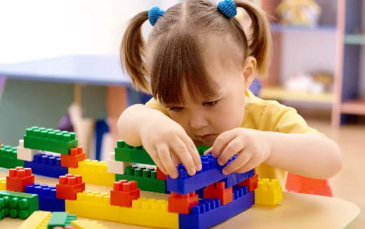 a child playing with toys