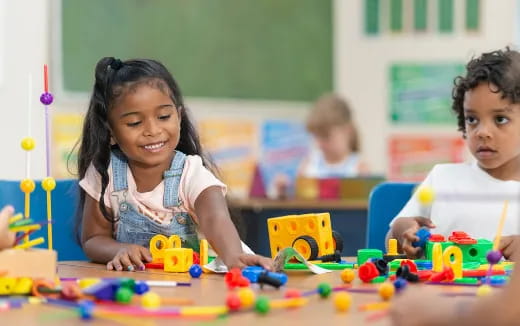 a few children playing with toys
