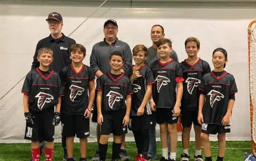 a group of boys posing for a picture