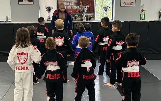 a group of children in a room