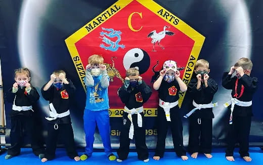 a group of children on a stage