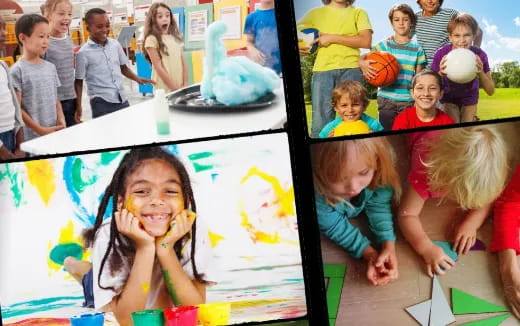 a group of children playing