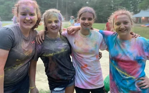 a group of girls posing for a photo