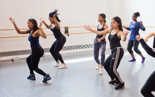 a group of people dancing