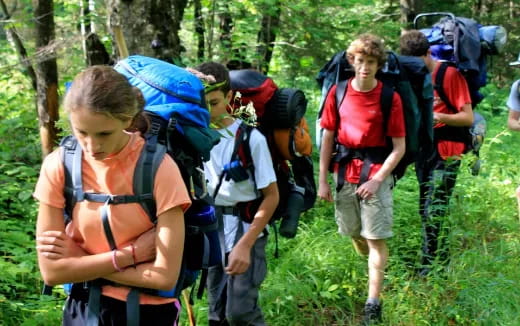 a group of people hiking