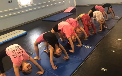 a group of people in a pool