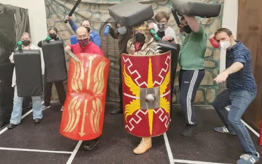 a group of people in clothing