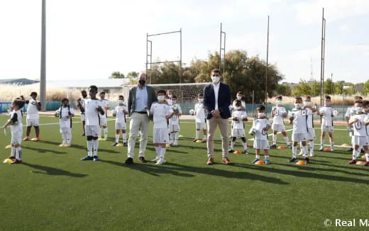 a group of people on a field
