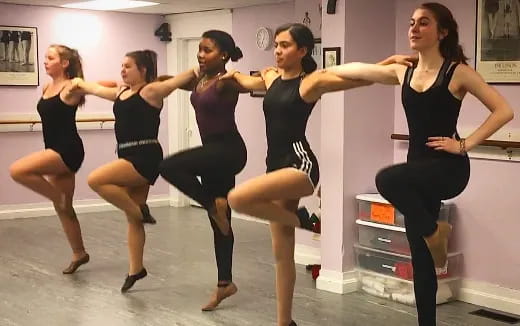 a group of women dancing