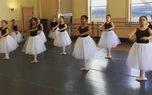 a group of women dancing