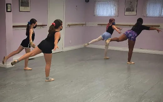 a group of women dancing