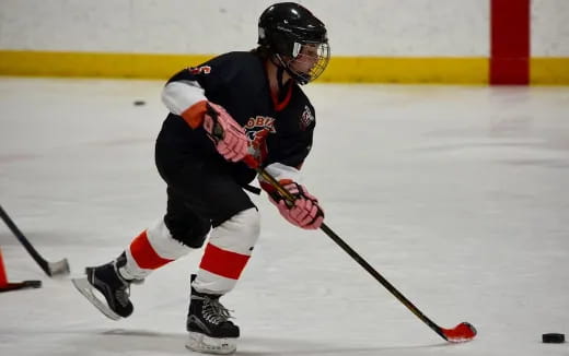 a hockey player on the ice