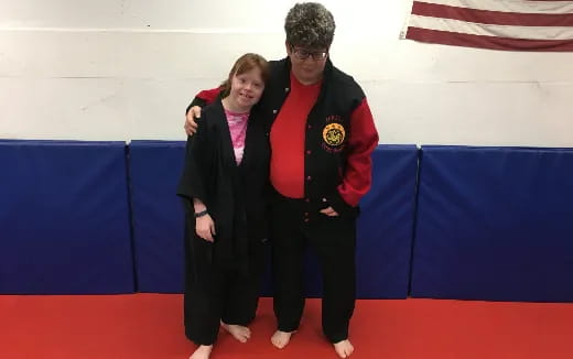 a man and a woman posing for a picture