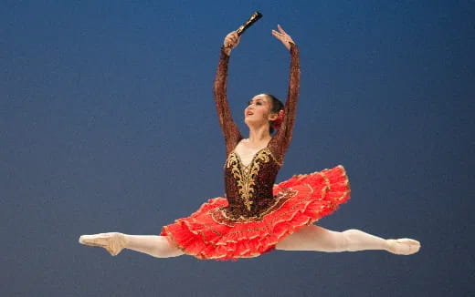 a person in a red dress