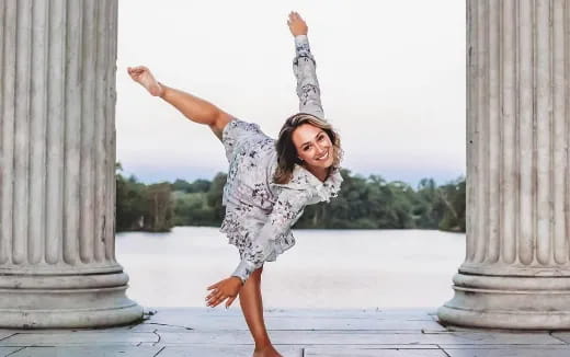 a person jumping in the air