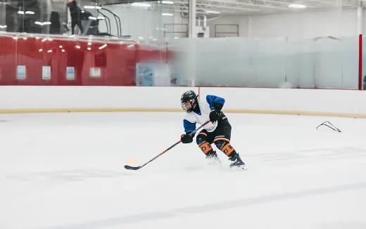 a person playing hockey