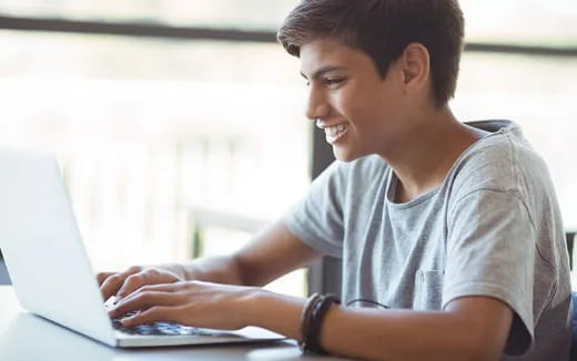 a person using a laptop