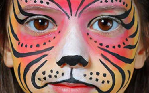 a person with a painted face