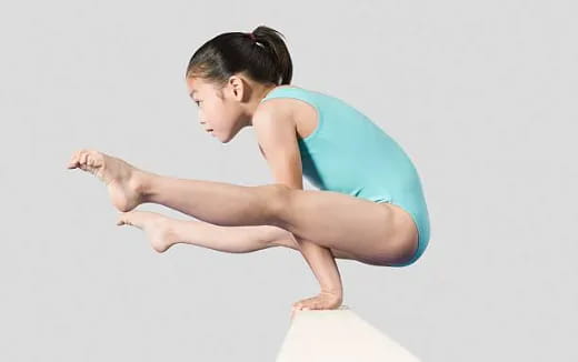 a woman doing yoga