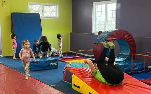 children playing on a playground