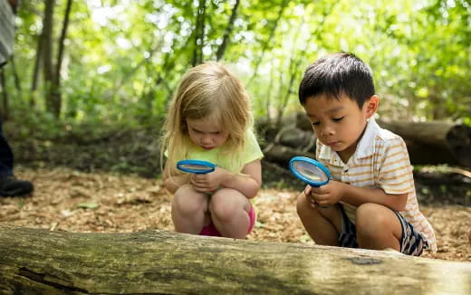 kids playing with frisbees