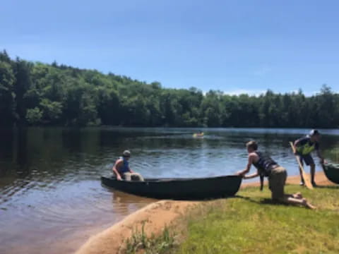 a group of people on a boat