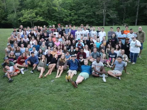 a group of people posing for a photo