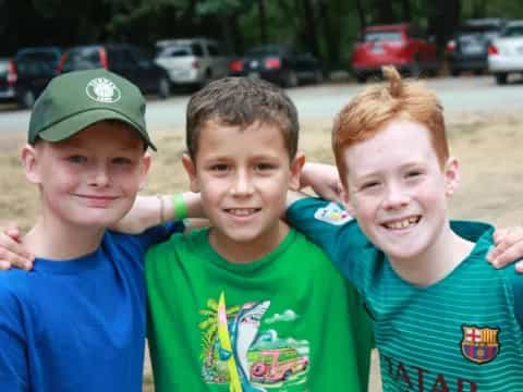 a group of boys smiling