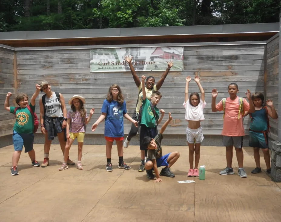 a group of people posing for a photo