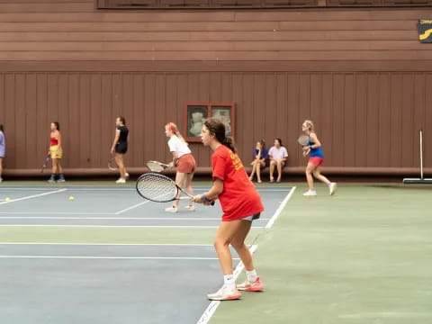 a woman playing tennis