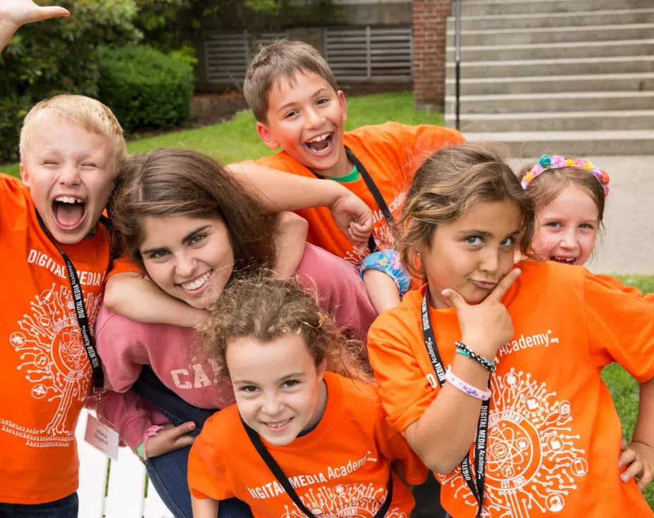 a group of children posing for a photo