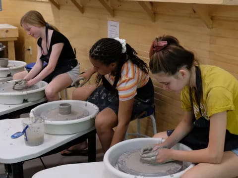 a group of women working on a project