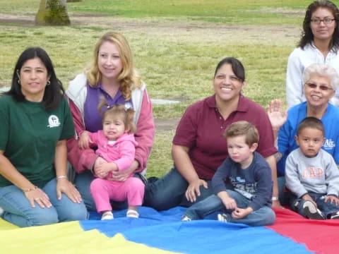 a group of people posing for a photo