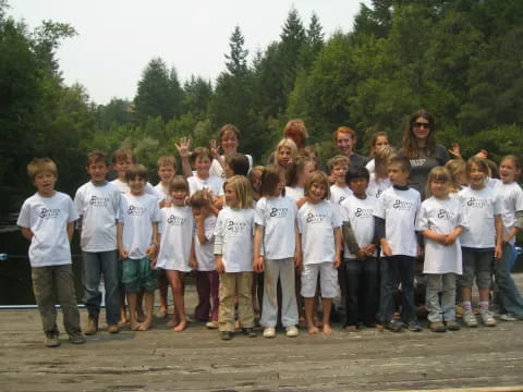 a group of children posing for a photo