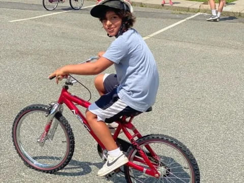 a girl on a bicycle