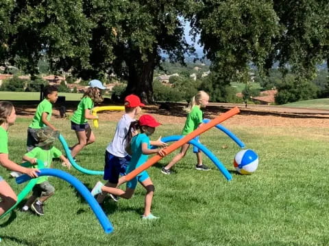 kids playing with a ball