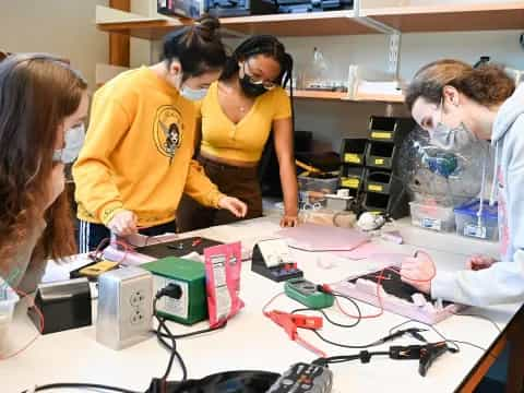 a group of people working on a project