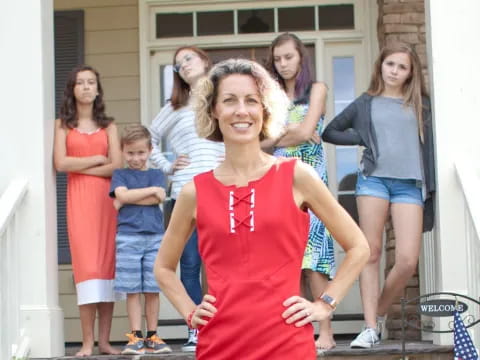 a group of people posing for a photo