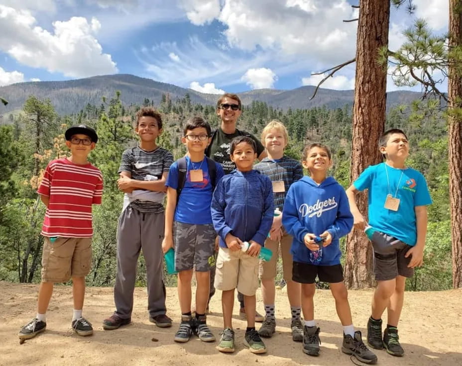 a group of people posing for a photo