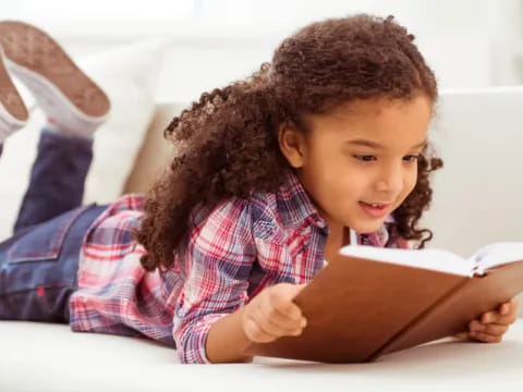 a child reading a book