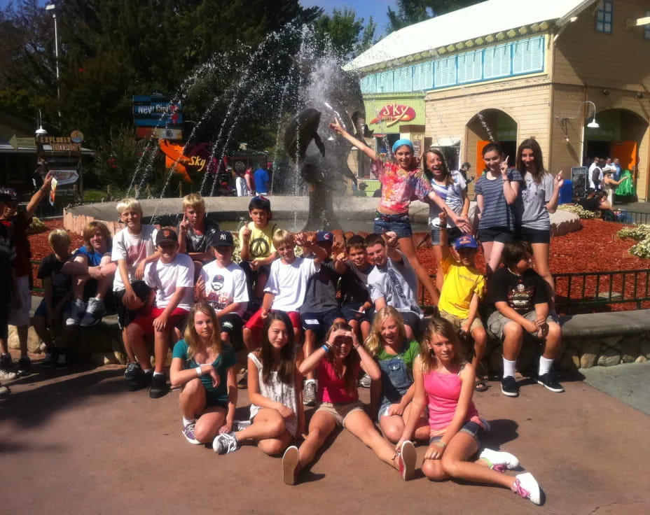 a group of people posing for a photo