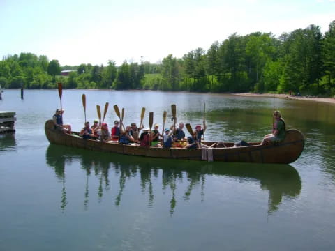 a group of people on a boat
