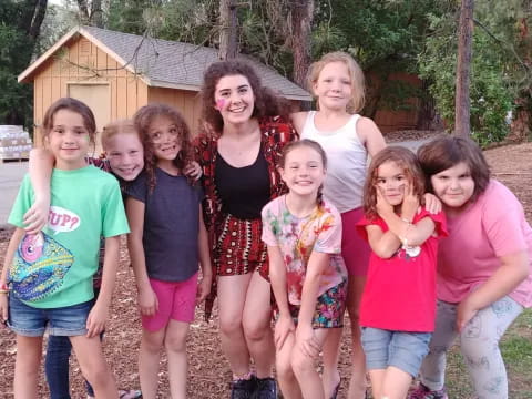 a group of girls posing for a photo