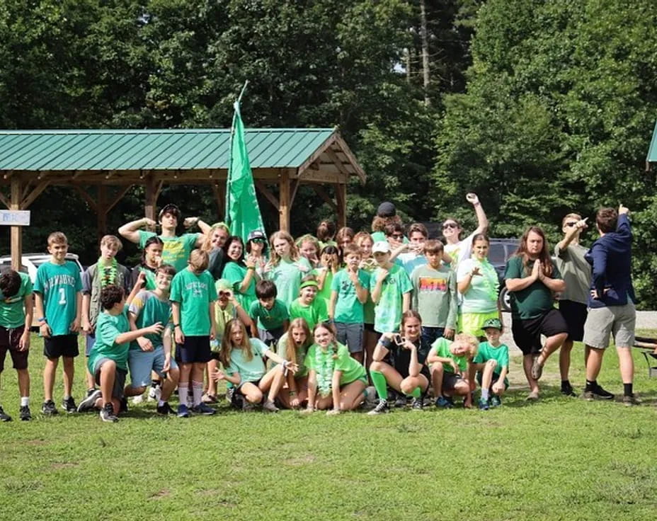 a group of people posing for a photo